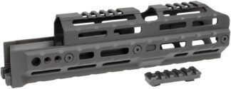 Midwest Industries AK Alpha M-LOK Handguard, 10 in, Black Hardcoat Anodized, 5-Slot Picatinny Rail
