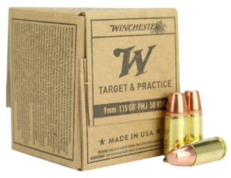 Winchester Service Grade 9mm Luger 115 gr FMJ 50-Round Box