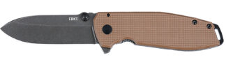 Columbia River Squid XM 2.95" D2 Drop-Point Assisted-Opening Folding Knife Brown G10/SS