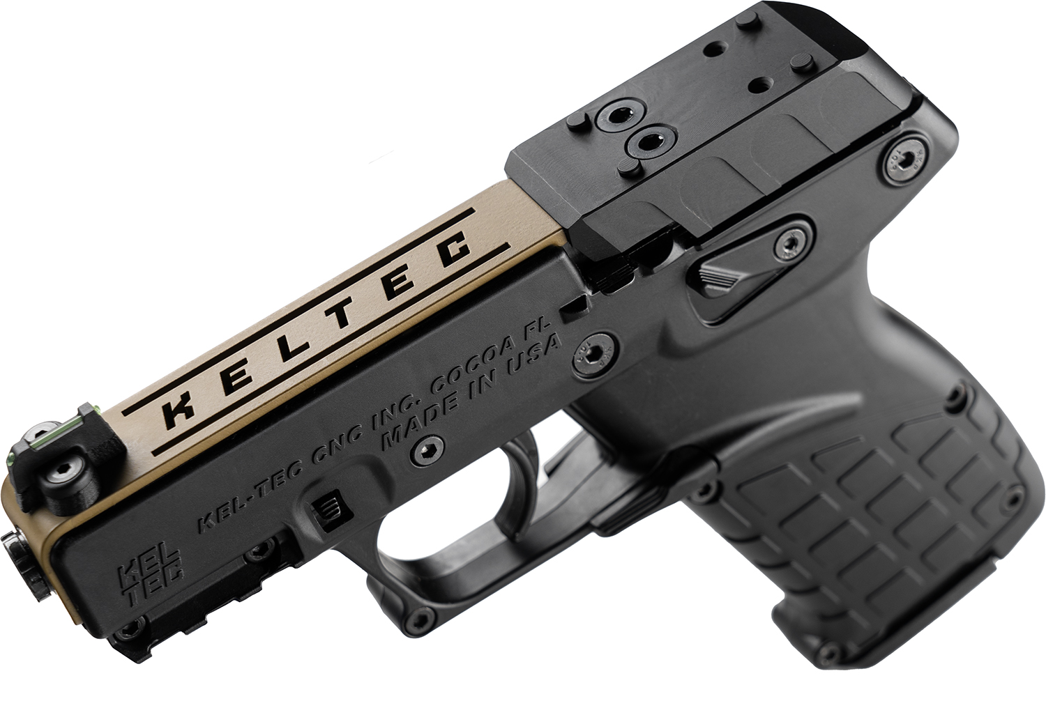Kel-Tec P17 22 LR Semi-Auto 3.8 in Barrel 16+1 Optic-Ready Tan Slide