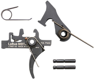 Larue Tactical MBT-2S Two-Stage Curved Trigger, Black, 4.5 lb (6 lb with Heavy Spring)