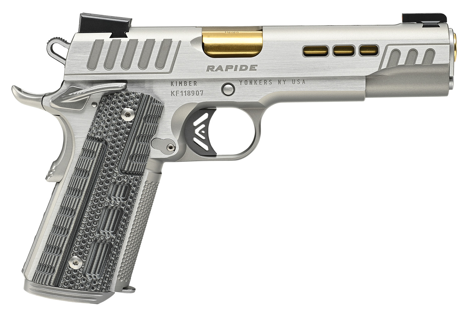Kimber Rapide Dawn Semi-Auto Pistol 10mm, 5" Barrel, 8+1 Rounds, Gold TiN/TiN Finish