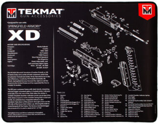 TekMat TEKR20XD Ultra 20" Cleaning Mat Black/White with XD Parts Diagram