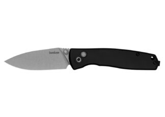 Kershaw Kindred 3" D2 Steel Spear Point Folding Knife, Black Anodized Aluminum Handle