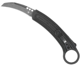 Cobratec Knives Karambit OTF Automatic Knife with D2 Steel 2.75 In Stonewashed Blade
