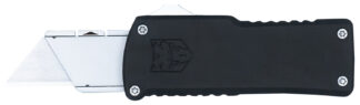 Cobratec Knives CTOTFUTBLK OTF Utility Knife, 3.38 in Blade, Black 6061-T6 Aluminum Handle
