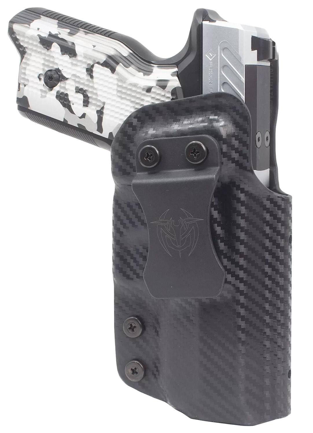 Fusion Precision XF Pro Holster, RH, IWB/OWB, Black Boltaron, Belt Clip