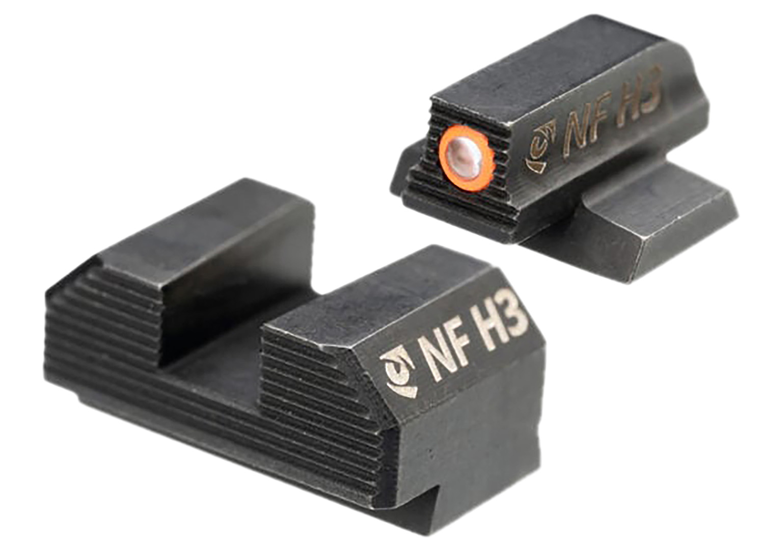 Night Fision Mete MC9 Stealth Gun Sights (Orange/Black Frame)