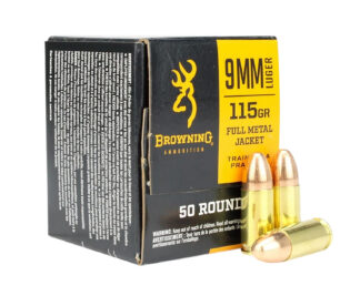 Browning 9mm Luger 115 gr Full Metal Jacket 50 Rounds Per Box