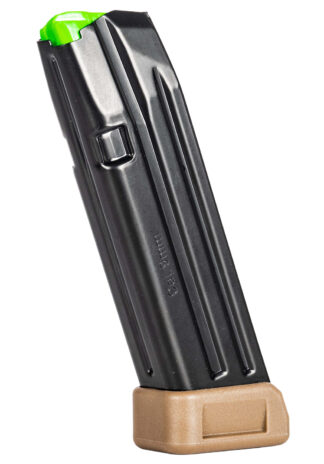 Mec-Gar MGG172005A Glock 17 20rd Extended 9mm Luger, Black Carbon Steel w/Flat Dark Earth Floorplate