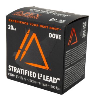 Apex Element Dove Stratified 20 Gauge 3 in, #7/#8, 1-1/8 oz, 25 Rounds
