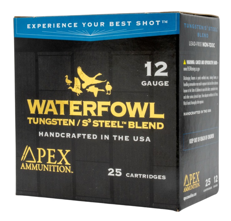 Apex WS3-BB75 12 Gauge 3 in 1 5/16 oz BB/#7.5 Waterfowl Shot, 25 Rounds