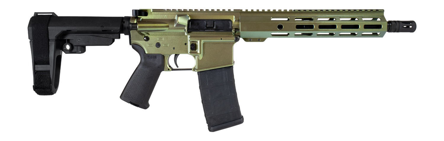 Shark Coast Tactical Caiman AR Pistol 5.56 NATO Semi-Auto, 10.5 in, 30+1, Black Nitride Threaded Barrel