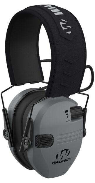 Walkers Razor Compact Electronic Earmuff, Optimized for Smaller Head Sizes, Gray