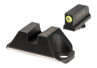 Night Fision Optics Ready Stealth Tritium Sights for Glock 19/45/47, Yellow Ring Front, Black Rear