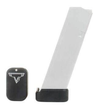 Taran Tactical GBP940-000 Base Pad Extension for GLOCK 17/22 9mm/.40 S&W, Flat Black