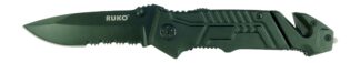 RYNOBLADE KNIVES RUKO RUK0144S 440A 3-1/4 in Folding Black Rubber