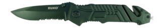 RYNOBLADE KNIVES RUKO RUK0144S-CS 440A 3-1/4" Folding Knife, Black Rubber
