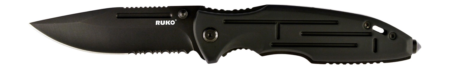 RYNOBLADE KNIVES RUKO RUK0153-CS 440A 3-1/2" Folding Black Anodized