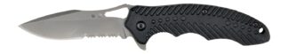 RYNOBLADE KNIVES RUK0173S 3-3/4 in Serrated Folding Knife, G10 Handle, TiN Finish