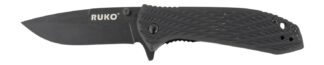 RYNOBLADE Knives RUK0179BBK 440C Folding Knife with Black Handle