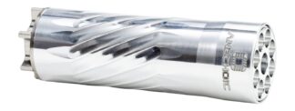 Anechoic PipSqueak 22 Rimfire Suppressor 22LR/22WMR/17HMR, 1/2x28 Direct Thread, Raw Silver