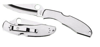 Spyderco C10P Endura II  3.88" Folding Drop Point Plain VG-10 Stainless Steel Blade/Stainless Handle