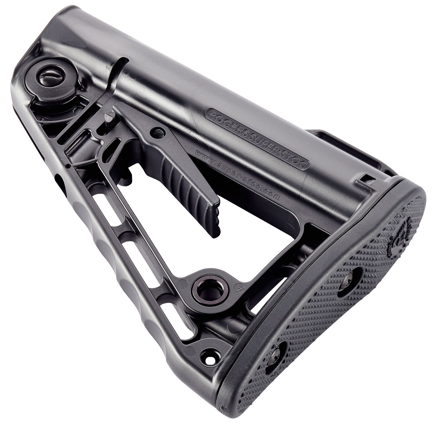 Wilson Combat Rogers Super-Stoc Carbine Buttstock for AR-15, Adjustable, Black Synthetic
