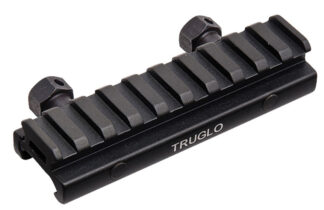 Truglo Picatinny Riser Mount 0.5 in, 1-Piece, Black