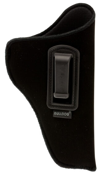 Bulldog Cases DIP-12 Deluxe IWB Holster, Black Suede-Like, Belt Clip, Right-Hand, 3-4 in Barrel
