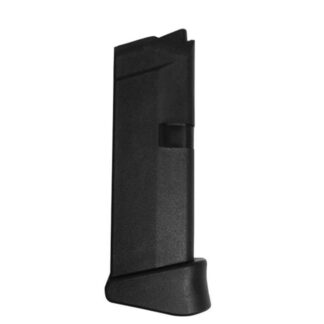 GLOCK G43 9mm Extended Magazine with Extension, 6 Rounds, Black Polymer