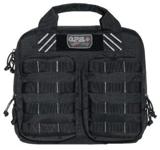 G*Outdoors GPS Tactical Double +2 Pistol Case, 1000D Nylon Teflon Coated, Black