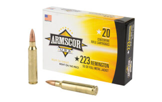 Armscor .223 Rem/5.56 NATO 55 gr Full Metal Jacket Ammo, 20 Rounds Per Box
