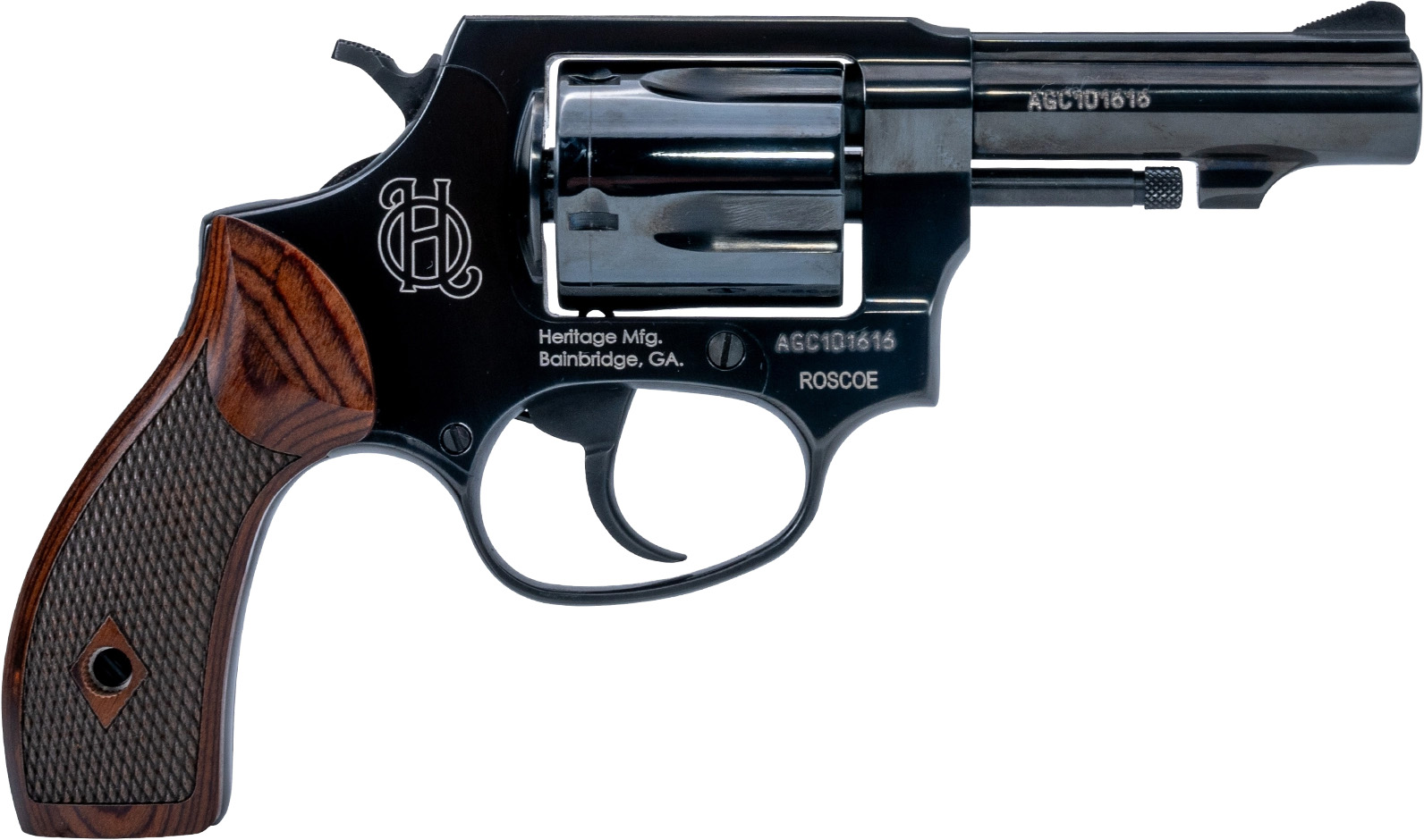 Heritage Arms Roscoe .38 Special Double Action/Single Action 3 in, 5 Rounds, Black Polished