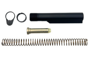 LBE Unlimited Buffer Tube Kit H2, 6-Position Mil-Spec Diameter, Carbine Spring, Black