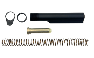LBE Unlimited Buffer Tube Kit H2, 6-Position Mil-Spec Diameter, Carbine Spring, Black
