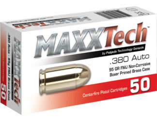 Tulammo MAX .380 ACP 95gr FMJ Ammunition, 50 Rounds Per Box