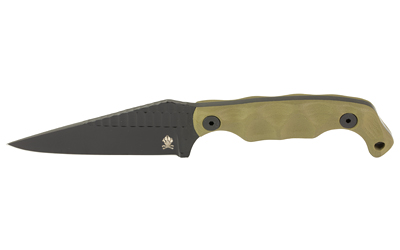 Stroup Bravo 5 Fixed Blade Knife 3.5 in Wharncliffe Blade, 1095 Steel, ODG/Black G-10 Handle