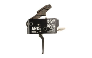 Trigger Tech Competitive AR-15 2-Stage Trigger, Black and White Engraved Flat