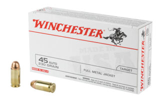 Winchester USA 45 ACP 230 Gr Full Metal Jacket 50 Rounds Per Box