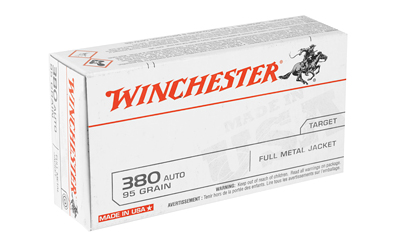 Winchester USA White Box .380 ACP 95gr FMJ 50 Rounds