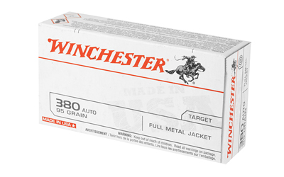 Winchester USA White Box .380 ACP 95gr FMJ 50 Rounds