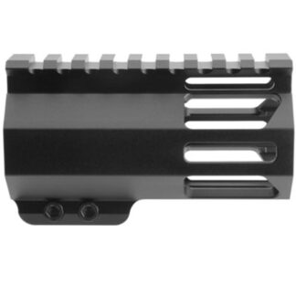 TacFire Slim Float Handguard M-LOK with Full Picatinny Rail, 4 in, Black Anodized Aluminum