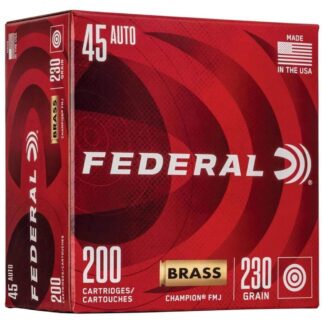 Federal Champion Training .45 ACP 230 gr FMJ Ammunition, 200 Rounds Per Box
