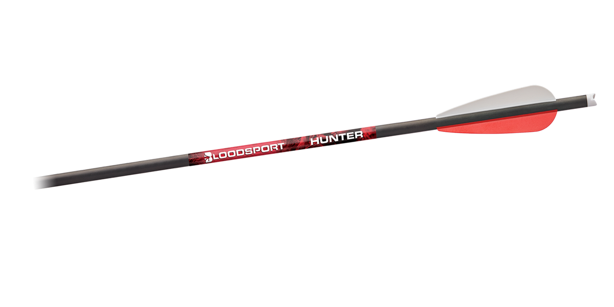 GSM Bloodsport Hunter Crossbow Bolts .300" ID, 300 Spine, 22 in, 300 gr, Half Moon Nocks (6-Pack)