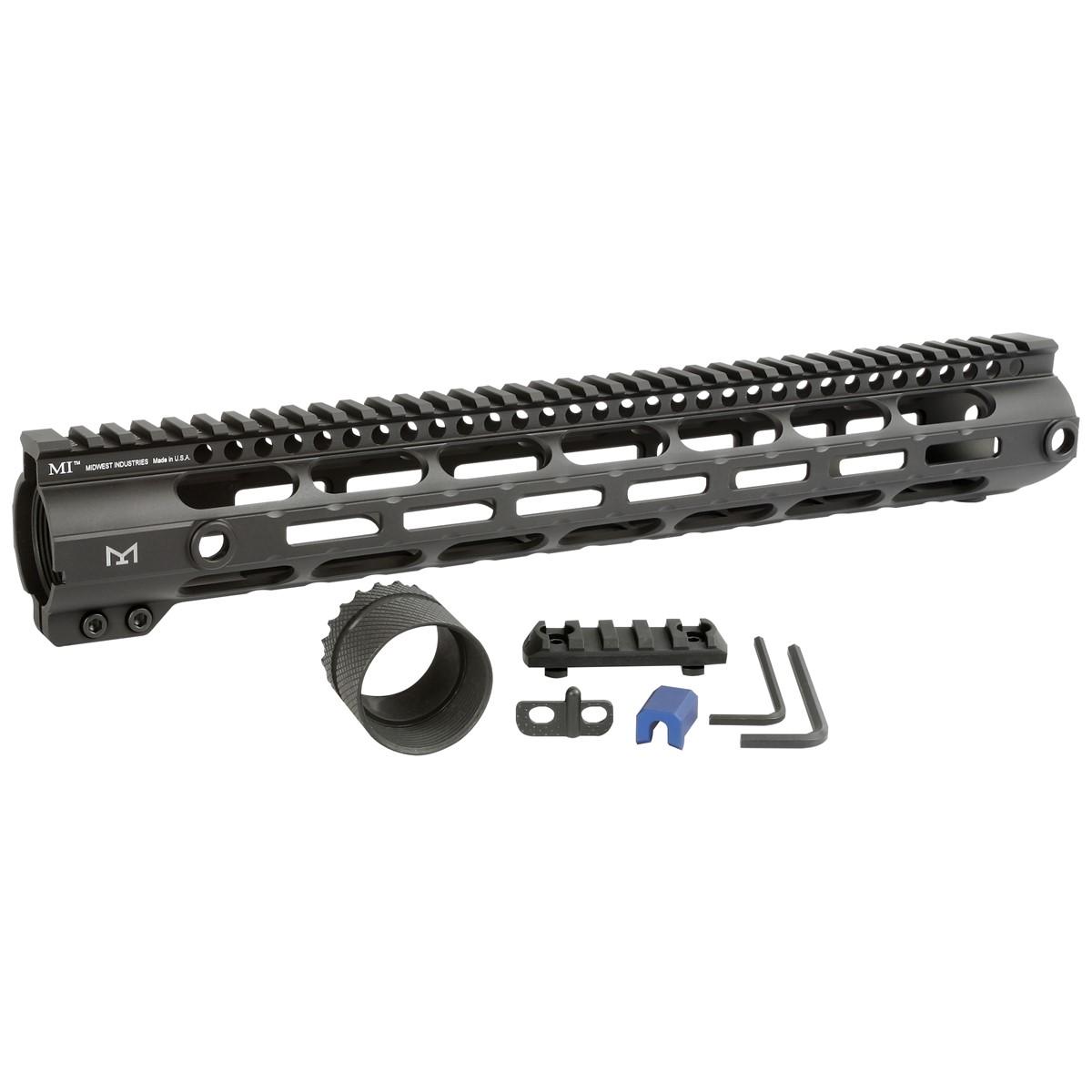 Midwest Industries MI-CR308-15 308 Combat M-LOK Handguard, 15 in, Hardcoat Anodized Aluminum