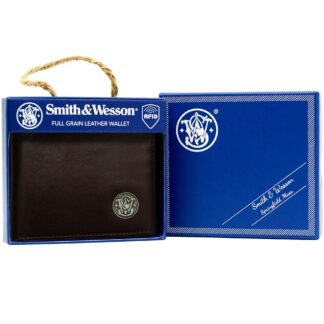Smith & Wesson Brown Bifold Wallet 10 Credit Card Pockets