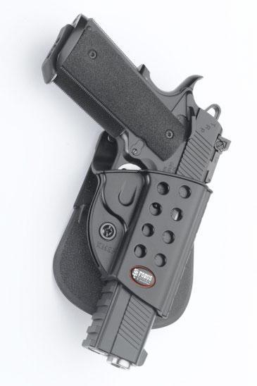 FOBUS Evolution Series KMSP Paddle Holster for Springfield 1911 with Rail, Black (Right-Hand)