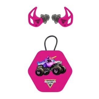 AXIL Monster Jam X20 Ear Plugs, 17 dB or 19 dB, Sparkle Smash Pink