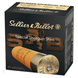 Sellier & Bellot SB12RBB 12 Gauge 2.75 in Rubber 2 Ball 25-Round